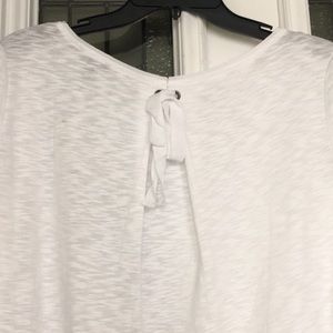 Talbots boat neck back tie tee